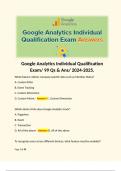 Google Analytics Individual Qualification Exam/ 99 Qs & Ans/ 2024-2025. 