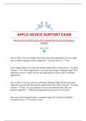 APPLE DEVICE SUPPORT EXAM WITH GUARANTEED ACCURATE ANSWERS |VERIFIED