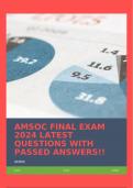 AMSOC FINAL EXAM 2024 LATEST QUESTIONS WITH PASSED ANSWERS!!