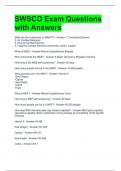 Bundle For SWSCO Exam Questions with Answers