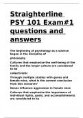 Straighterline PSY 101 Exam-1 questions and answers