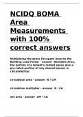 NCIDQ BOMA Area Measurements with 100- correct answers.