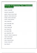 Geology & Astronomy Test 1 Questions and Answers 