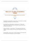 WGU C211 GLOBAL ECONOMICS TERMS |VERIFIED |ACTUAL COMPLETE ANSWERS