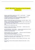   CHST REVIEW Questions And Answers Graded A+.