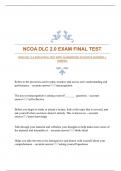 NCOA DLC 2.0 EXAM FINAL TEST WITH GUARANTEED ACCURATE ANSWERS |VERIFIED