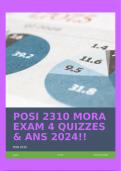 POSI 2310 MORA EXAM 4 QUIZZES & ANS 2024!!