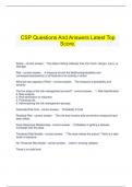  CSP Questions And Answers Latest Top Score.