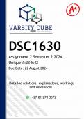 DSC1630 Assignment 1 (DETAILED ANSWERS) Semester 2 2024 - DISTINCTION GUARANTEED