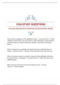 COA STUDY QUESTIONS WITH GUARANTEED ACCURATE ANSWERS| VERIFIED