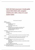 NUR 242 Med surg exam 2 study guide Latest 2024/2025 with complete solution;Ace with a clean A in your exams-Galen