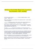 NASCLA PSI EXAM PRACTICE Questions And Answers 100% Verified.