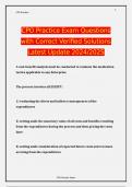 CPO Practice Exam Questions with Correct Verified Solutions Latest Update 2024/2025