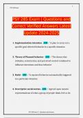 PSY 285 Exam | Questions and Correct Verified Answers Latest Update 2024-2025