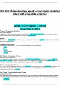 NR 293 Pharmacology Week 4 Concepts Updated 2024 with complete solution