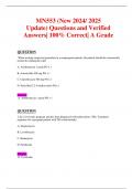 MN553 (New 2024/ 2025 Update) Questions and Verified Answers| 100% Correct| A Grade