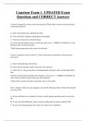 Capstone Exam 1 UPDATED Exam  Questions and CORRECT Answers