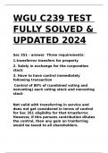 WGU C239 TEST FULLY SOLVED & UPDATED 2024