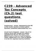 C239 - Advanced Tax Concepts (Ch.2) test questions (solved).