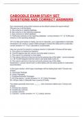 CABOODLE EXAM STUDY SET QUESTIONS AND CORRECT ANSWERS