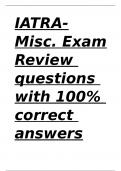 IATRA-Misc. Exam Review questions with 100- correct answers