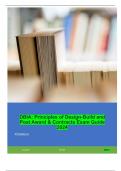 DBIA: Principles of Design-Build and Post Award & Contracts Exam Guide 2024 