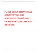 FL DCF ChiLD behavioraL  observation anD  sCreening (bosr)2024  exam with question anD  answers The three main reasons child care programs observe and screen children are to - correct answer1. To  foster growth and development in every child,  2. Detect e