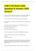 CAIB 2 Full Study Guide Questions & Answers 100% Correct!!