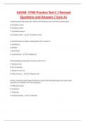 AAVSB- VTNE Practice Test C / Revised Questions and Answers / Sure A+