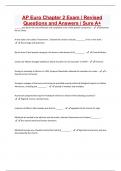 AP Euro Chapter 2 Exam / Revised Questions and Answers / Sure A+