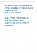 UF) NUR 3737C PRINCIPLES OF  PERSONALIZED NURSING CARE  1 FINAL EXAM  NUR3737C Exam 1 NUR( 3737C PRINCIPLES OF  NURSING CARE WITH  QUESTIONS AND CORRECT  ANSWERS Which is the view of justice that holds that value of something is determined by its  usefull