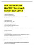 CAIB 2 STUDY NOTES; CHAPTER 7 Questions & Answers 100% Correct