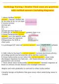 Cardiology Nursing 1 Humber Final exam 302 questions with verified answers (including diagrams)