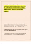 HONDROS COLLEGE PN NUR111 PRACTICE FINAL PART 1 EXAM VERSION QUESTIONS WITH GOLDEN TIPS SOLUTIONS 100% CORRECT