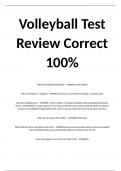 Volleyball Test Review Correct 100%