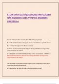 CTCM EXAM 2024 QUESTIONS AND GOLDEN TIPS ANSWERS 100% VERIFIED ANSWERS GRADED A+