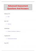 Advanced Assessment Questions And Answers