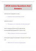 ATCN review Questions And  Answers