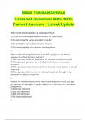 RECA FUNDAMENTALS  Exam Set Questions With 100% Correct Answers | Latest Update