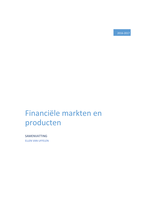Financiële markten en producten samenvatting