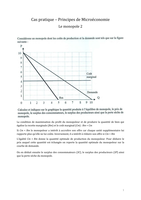 Exercice corrigé - Principes de Microéconomie - Le monopole 2