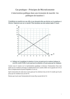 Exercice corrigé - Principes de Microéconomie - L'intervention publique dans une économie de marché les politiques de taxation 1