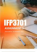 IFP3701 Assignment 3 2024| Due 16 August 2024