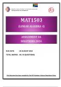 MAT1503 Assignment 04 Solutions ( 20 August 2024 )