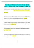 Sanitarian Written Exam Study Guide Part 1 Questions and Answers Rated A+