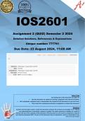 IOS2601 Assignment 2 QUIZ (COMPLETE ANSWERS) Semester 2 2024 (777791)- DUE 23 August 2024