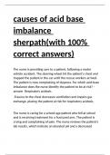 causes of acid base imbalance sherpath(with 100- correct answers).