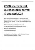 COPD sherpath test questions fully solved & updated 2024