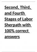 Second, Third, and Fourth Stages of Labor Sherpath with 100- correct answers.