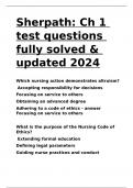 Sherpath Ch 1 test questions fully solved & updated 2024